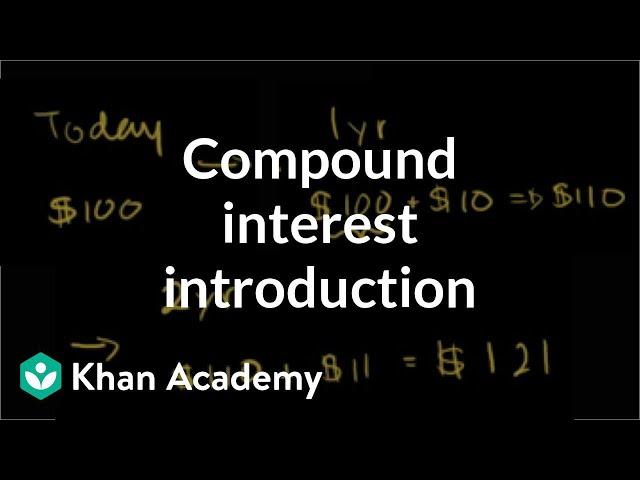 Compound interest introduction | Interest and debt | Finance & Capital Markets | Khan Academy