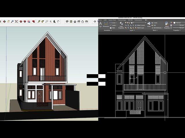 CARA EXPORT 3D SKETCHUP KE AutoCad Tanpa Garis Bertumpuk