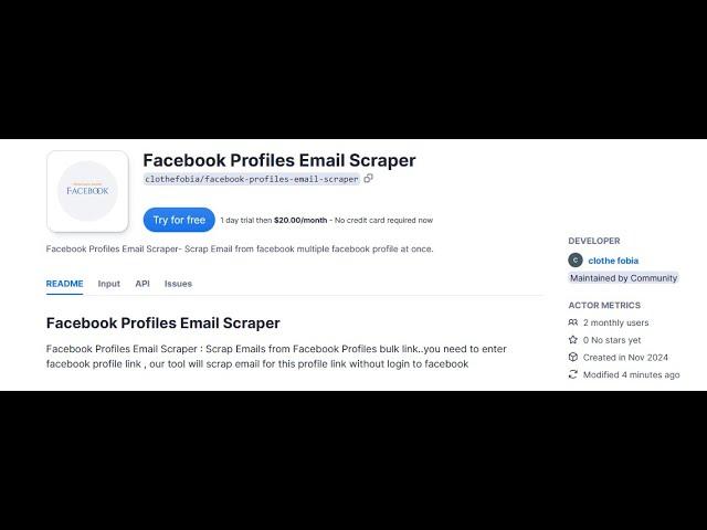 Facebook Profile Email Scraper