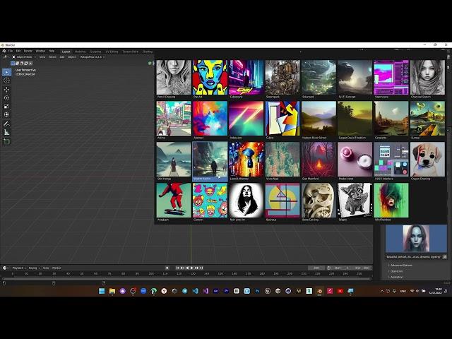 Blender 3Dga  Stable diffusion ulaymiz AI Render (stable diffusion)