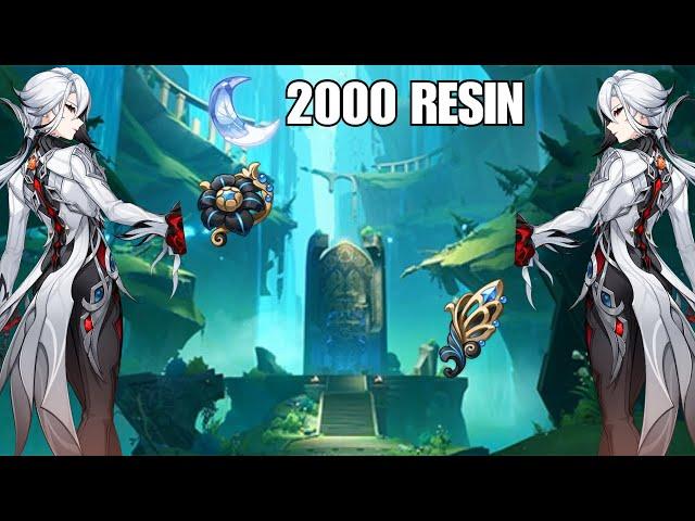 SPENDING 2000 RESIN TO BUILD ARLECCHINO... IN THE WORST ARTIFACT DOMAIN | Genshin Impact