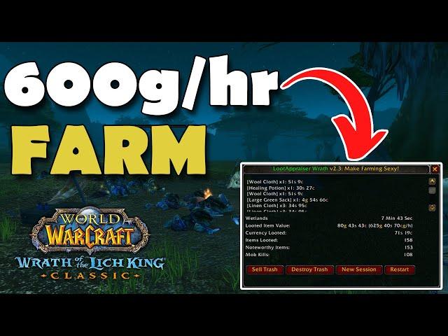 Low Level 600g Per Hour Gold Farm WOTLK Classic Hyperspawn