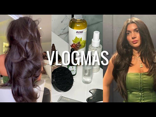 VLOGMAS DAY 4: my haircare routine for long & healthy hair + favorite products !!