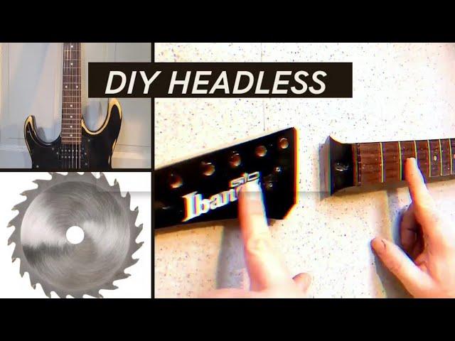 DIY Headless Guitar from old Ibanez, I cut the head off & installed new bridge,explained w/details!