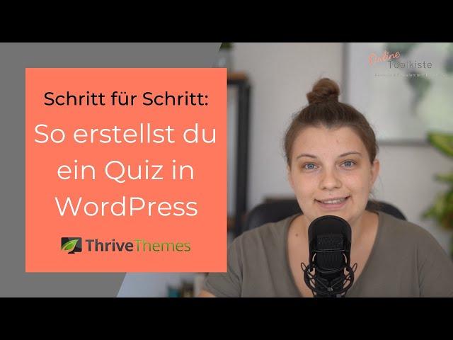 WordPress Quiz erstellen: So geht's! | Thrive Quiz Builder Tutorial