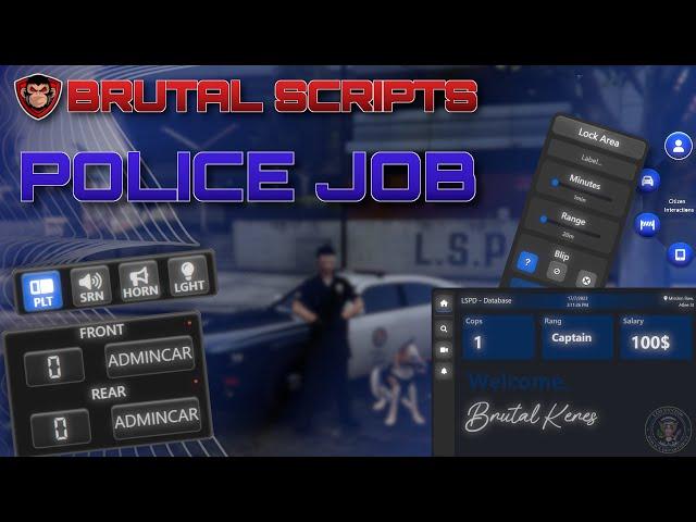 FiveM Police Job [ESX & QBCore/QBOX] | Brutal Scripts