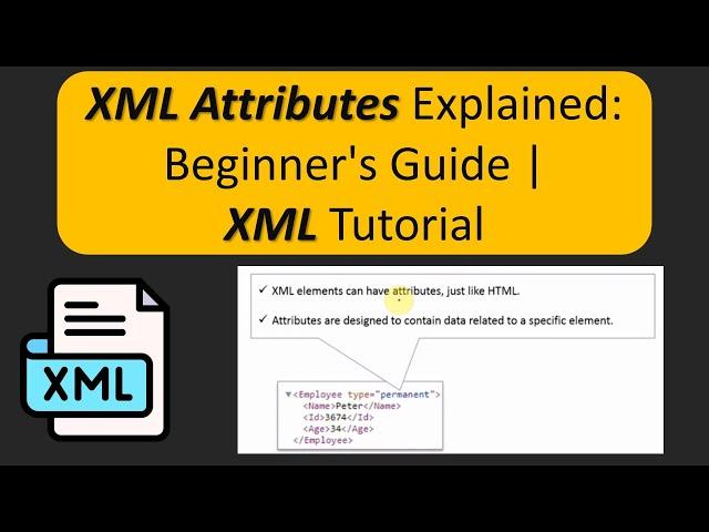 XML Attributes Explained: Beginner's Guide | XML Tutorial