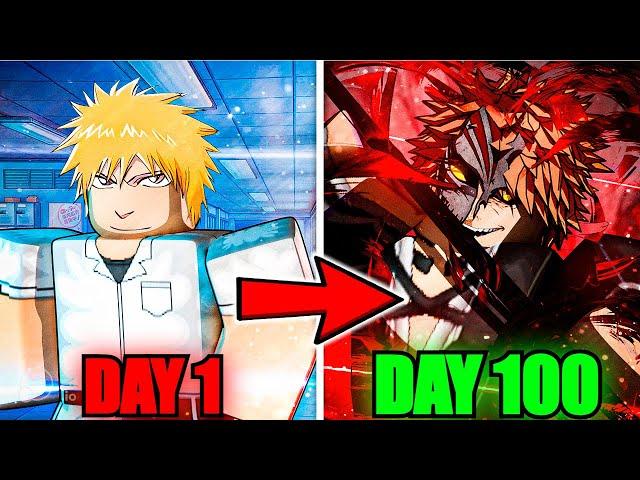 Spending 100 Days As True Vizard Bankai Ichigo Kurosaki In Type Soul...(Roblox)