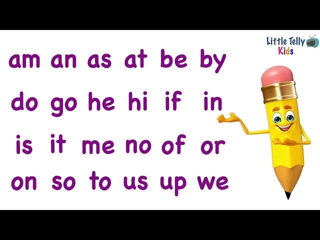 Two Letter Words || Phonics For Kids || Phonics Lessons|| Preschool Learning || 2 Letter Phonics