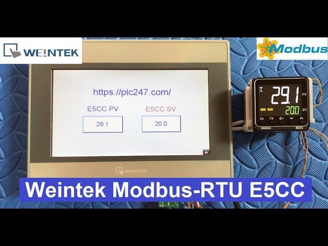 E5CC & Weintek MT8071iE "Modbus-RTU" via RS485