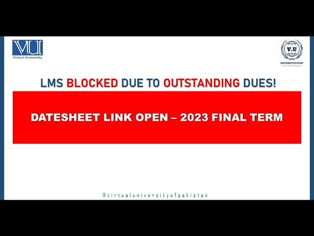 Final Term Datesheet-2023 | LMS Blocked