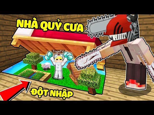 TÔ GÀ THỬ THÁCH 24H THU NHỎ ĐỘT NHẬP VÀO NGÂN HÀNG CHAINSAW  MAN TRONG MINECRAFT*NGÂN HÀNG QUỶ CƯA