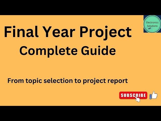 Final year project tips for ECE/ETC|How to select project topic|Project Domain for ECE/ETC