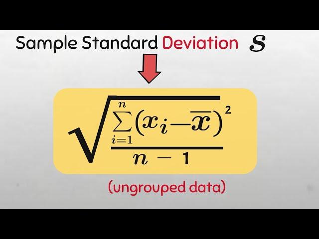 Statistical Formulas Series: Sample Standard Deviation-S #statistics #maths #sigma