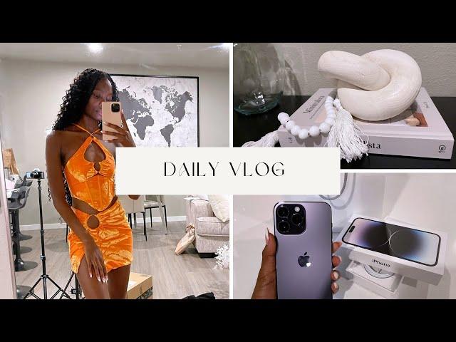 DAILY VLOG | Unbox my i14 pro max with me, cooking, amazon packages, oh polly try on haul