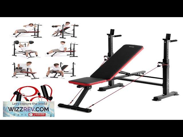 Weight Bench Sit up Bench for Home Gym Strength Training Adjustable Foldable Review