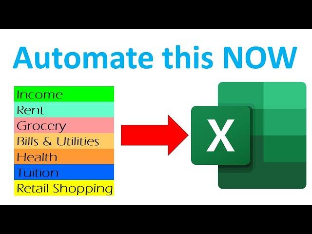 Setup CATEGORIES to Track Expenses in EXCEL | SYNC for FREE #2