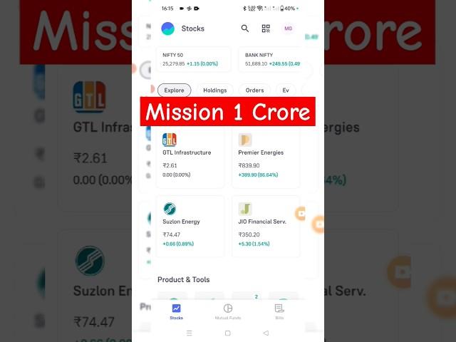 My Long term stock portfolio Mission 1 Crore #longterminvestment #stockmarket #crorepati #trading