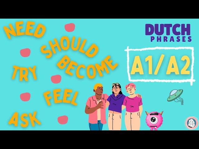 [A1-A2] Super easy DUTCH phrases: 6 verbs in 50 sentences