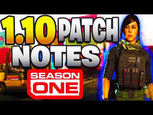 WHATS NEW IN MODERN WARFARE UPDATE 1.10? FULL PATCH NOTES+SEASON 1 OVERVIEW! (COD MW UPDATE 1.10)