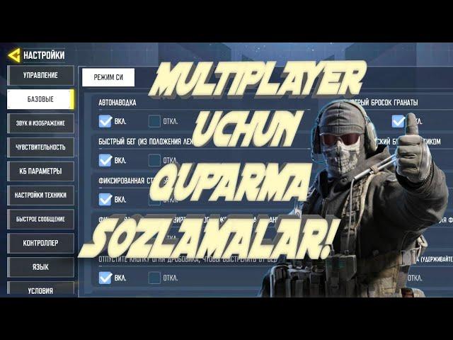 Call of Duty mobile Multiplayer uchun bazoviy nastroyka qilish 2023