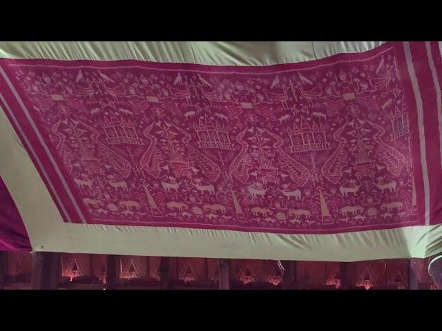 Pidan Cloth - Pictorial ikat cloth in Cambodian Pagoda