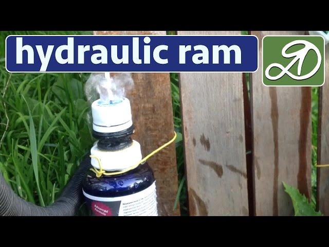 Homemade hydraulic ram (action). DIY hydraulic ram pump