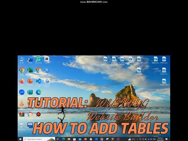 WYSIWYG Web Builder l Basic Tutorial on How to Add Tables and all...