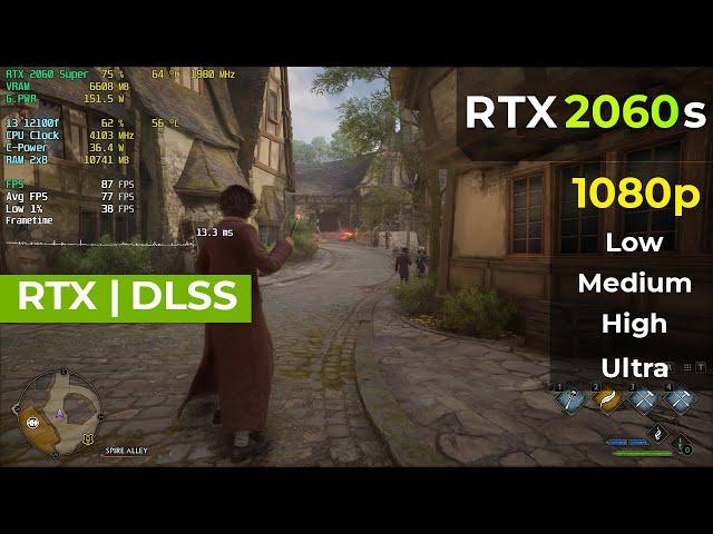 RTX 2060 Super Hogwarts Legacy | 1080p All Settings (RTX & DLSS) | i3-12100f