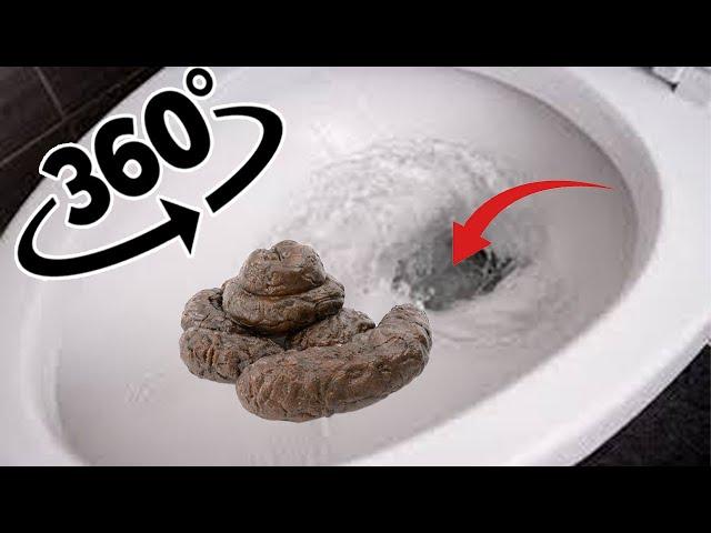 360° Video | Flushed Down A Toilet | Version 2 | VR 4K #toilet