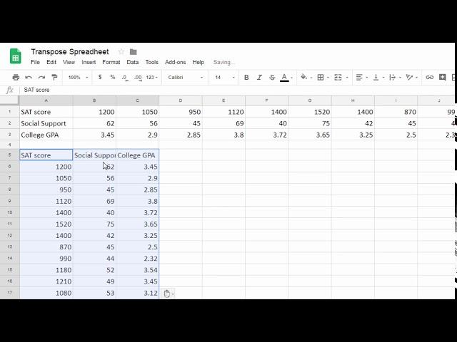 How to Transpose (Flip Rows and Columns) in Google Sheets