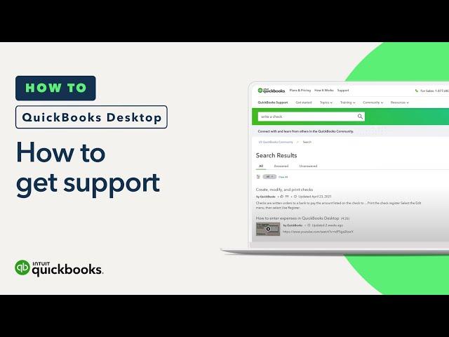 How to get support with QuickBooks Desktop