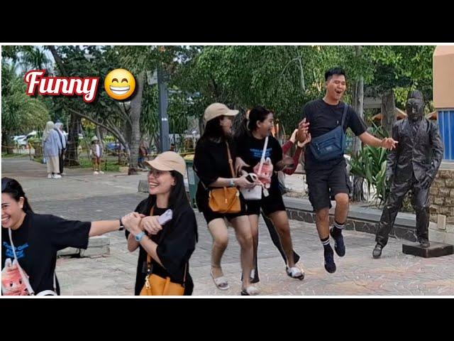 JAKARTA INDONESIA, FUNNY STATUE PRANK,  PATUNG HIDUP DI JAKARTA,  LUCU