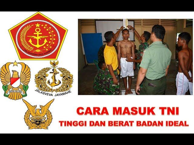 BERAT BADAN IDEAL MASUK TNI