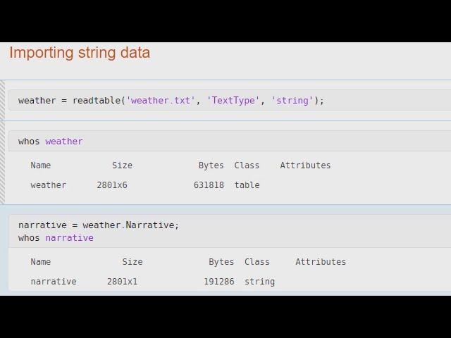 Using String Arrays for Text Data - MATLAB Video