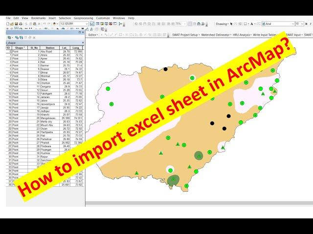 How to add excel sheet in ArcGIS?