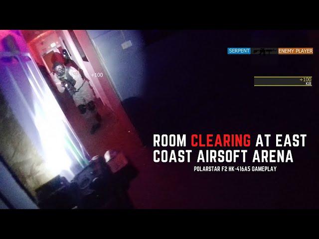 Room Clearing at East Coast Airsoft Arena (Polarstar F2 HK-416A5 Gameplay)