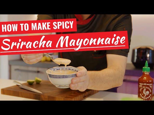 How to make SPICY SRIRACHA MAYONNAISE for sushi? (3 minutes recipe)