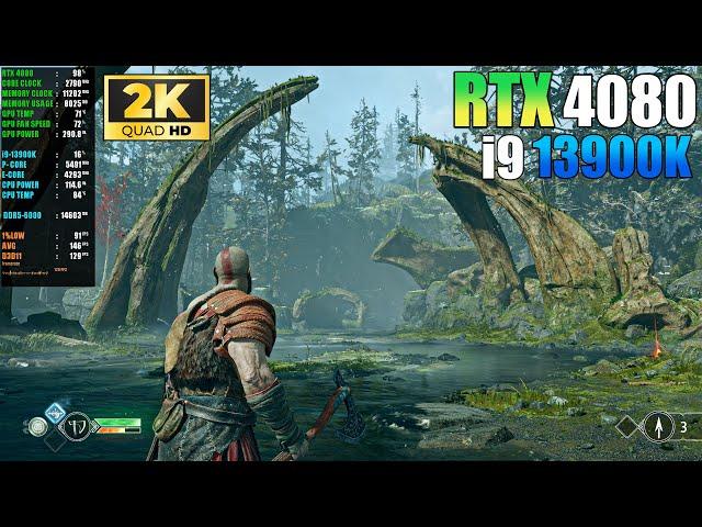 God of War : RTX 4080 + i9 13900K ( 1440p Ultra Settings )