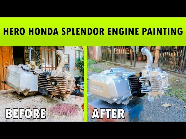 Splendor Engine Repainting The Right Way | Hindi