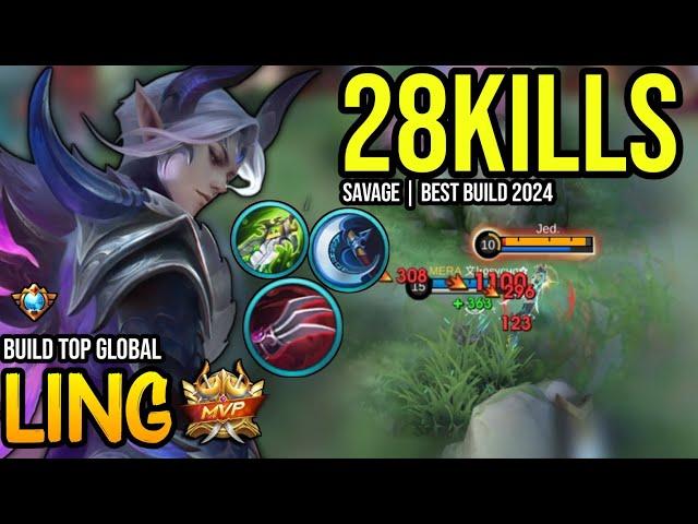 LING BEST BUILD 2024 | BUILD TOP GLOBAL LING GAMEPLAY | MOBILE LEGENDS