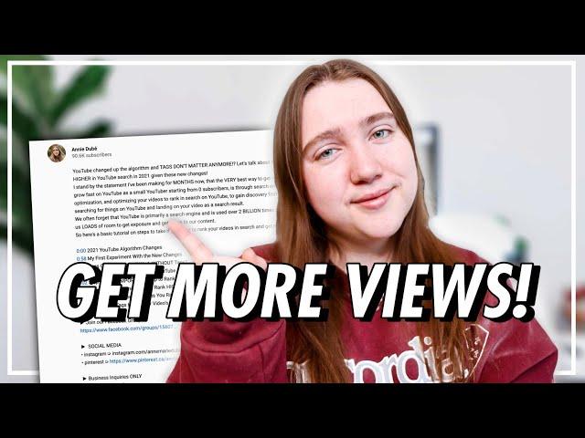 WHAT SHOULD YOU PUT IN YOUR YOUTUBE DESCRIPTION BOX!