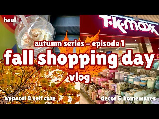 FALL SHOPPING VLOG ️ tkmaxx, target, muji, daiso, fall decor plans, huge haul, homewares, apparel