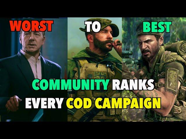 The Community Ranks EVERY Call of Duty CAMPAIGN From WORST to BEST