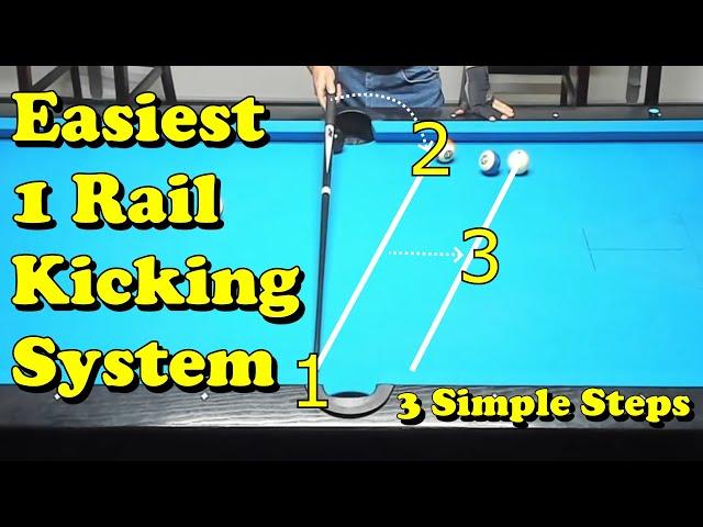 Pool Lesson: Easiest One Rail Kicking System