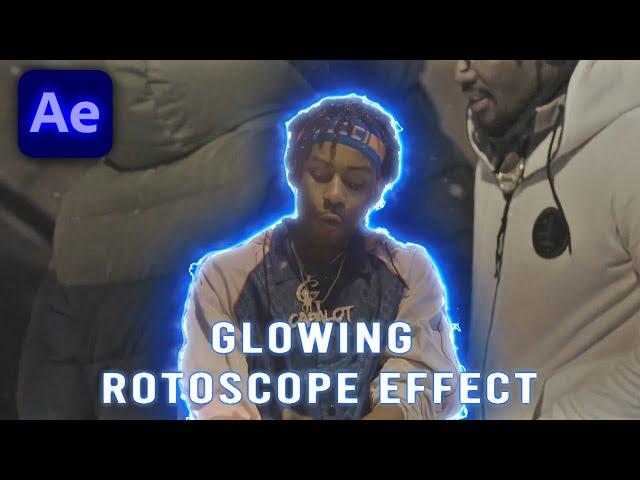 How To Create a GLOWING ROTOSCOPE effect | After Effects