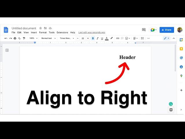 How To Put a Header On the Right Side of the Page Google Docs