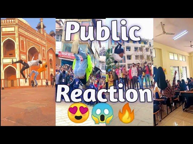 Best flip in public//crazy flip in public places//tik tok flips// amazing flips//public reaction 