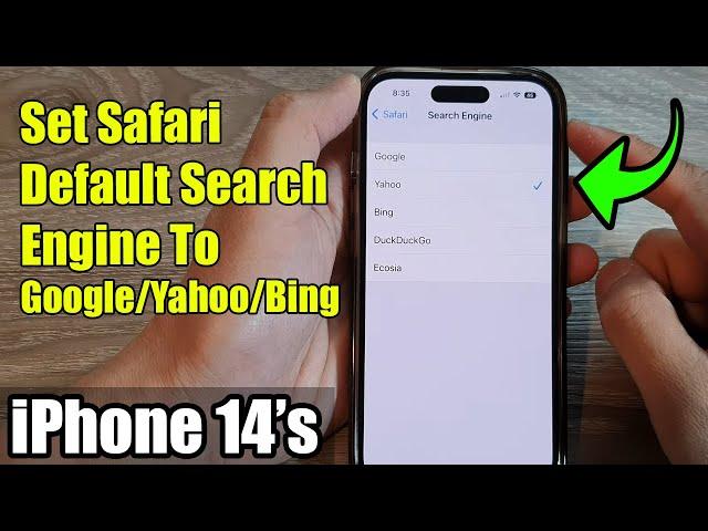 iPhone 14's/14 Pro Max: How to Set Safari Default Search Engine To Google/Yahoo/Bing