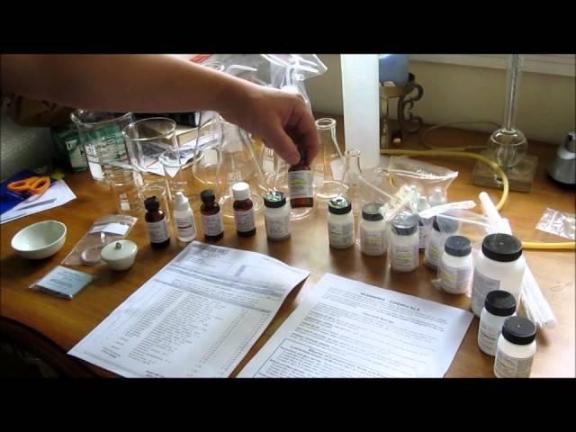 Unboxing chemical reagents and glassware from home science tools